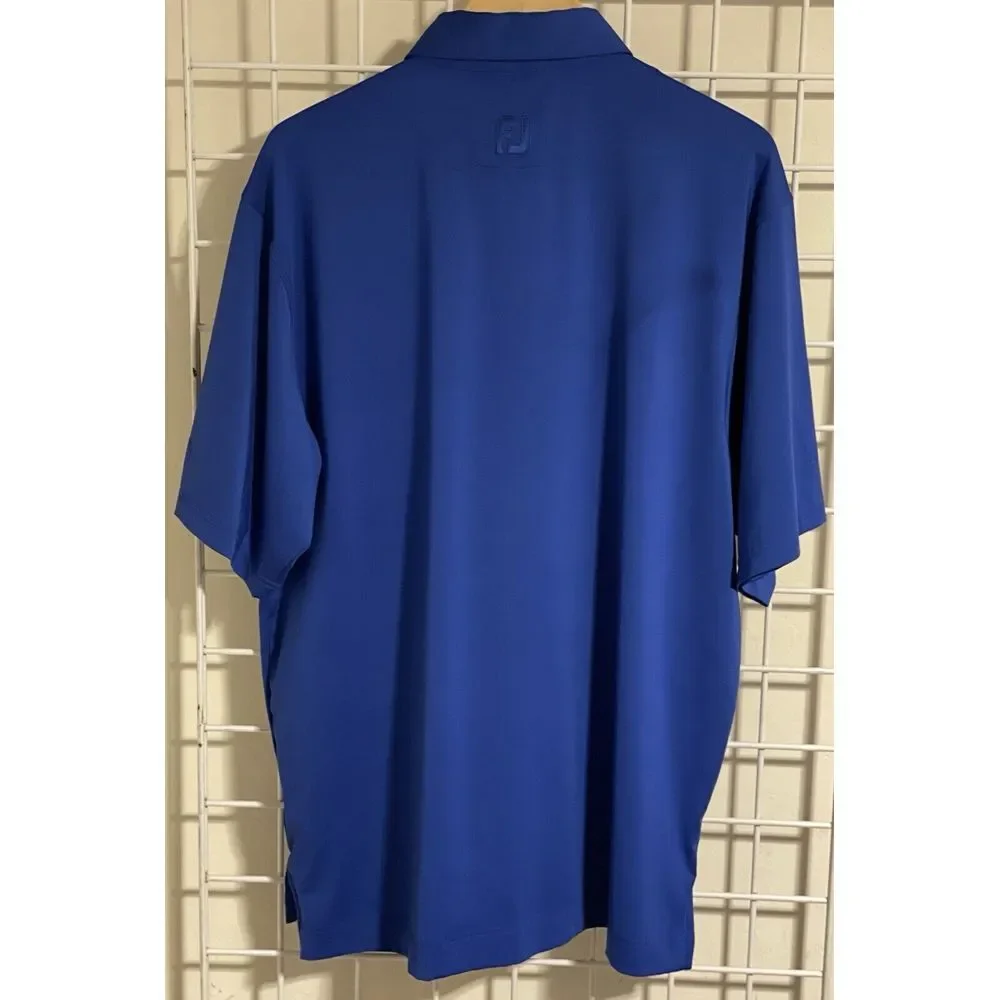 Foot Joy Polo Shirt Royal Blue Men s‎ Sz L Short Sleeve